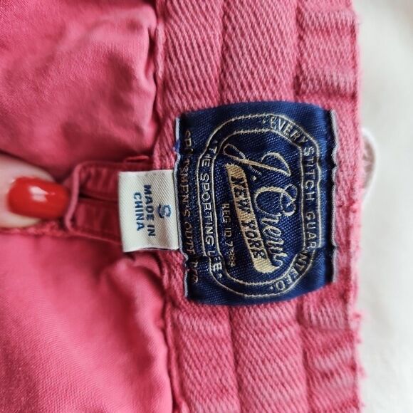 J Crew NY Mens Small, Drawstring Shorts Salmon  Twill 6" Inseam GUC Preppy Gym - Picture 5 of 9